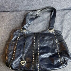 Brighton blue  Studded Leather Tote Bag